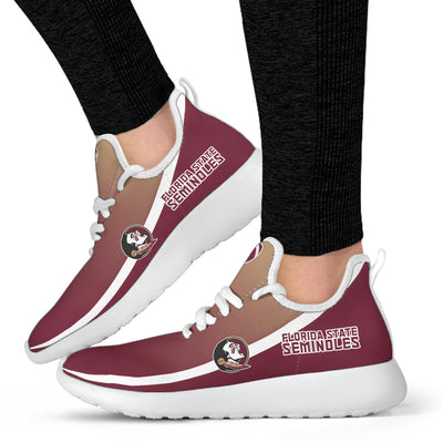 New Style Top Logo Florida State Seminoles Mesh Knit Sneakers