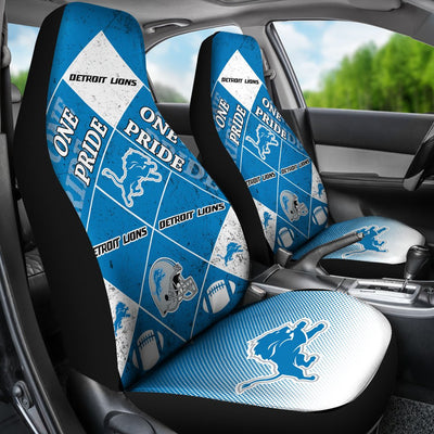 Colorful Pride Flag Detroit Lions Car Seat Covers