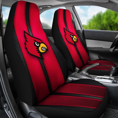 Incredible Line Pattern Louisville Cardinals Logo Car Seat Covers