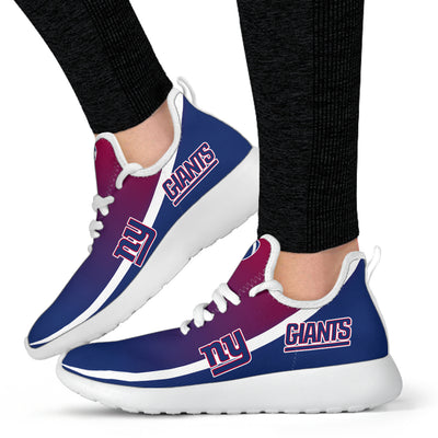 New Style Top Logo New York Giants Mesh Knit Sneakers