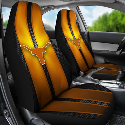 Incredible Line Pattern Texas Longhorns Logo Car Seat Covers