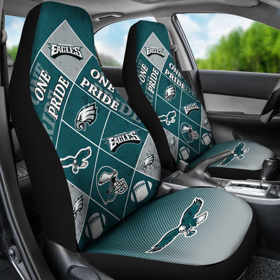 Colorful Pride Flag Philadelphia Eagles Car Seat Covers