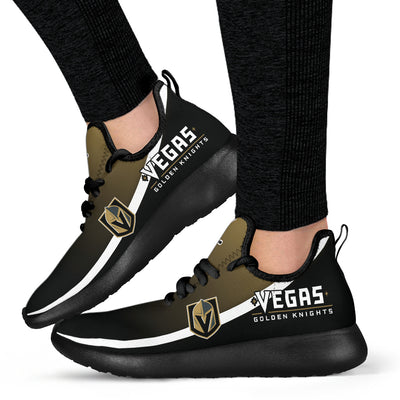 New Style Top Logo Vegas Golden Knights Mesh Knit Sneakers