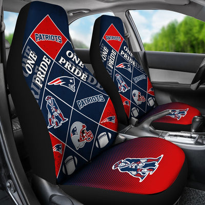 Colorful Pride Flag New England Patriots Car Seat Covers