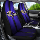 Incredible Line Pattern Baltimore Ravens Logo Car Seat Covers