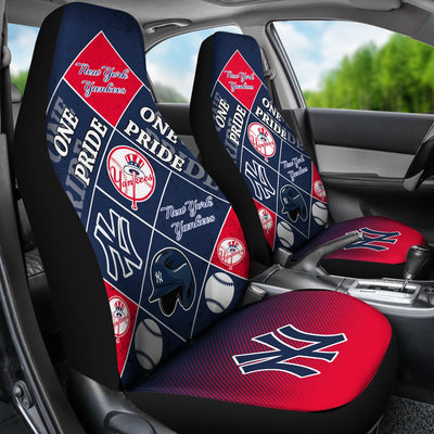 Colorful Pride Flag New York Yankees Car Seat Covers