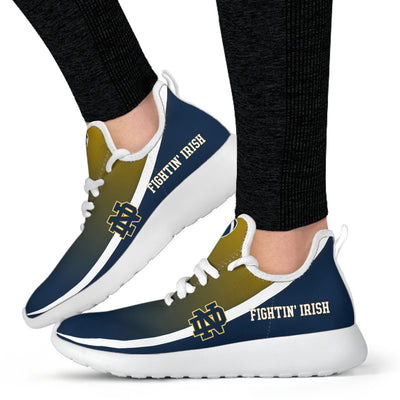 New Style Top Logo Notre Dame Fighting Irish Mesh Knit Sneakers