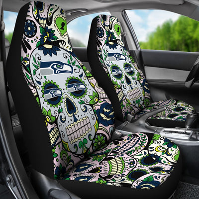 Party Skull Seattle Seahawks Car Seat Covers