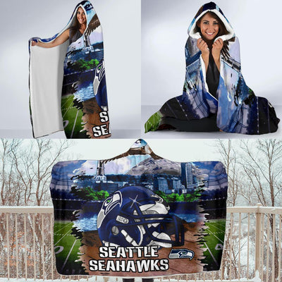 Pro Shop Seattle Seahawks Home Field Advantage Hooded Blanket