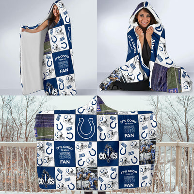 It's Good To Be An Indianapolis Colts Fan Hooded Blanket