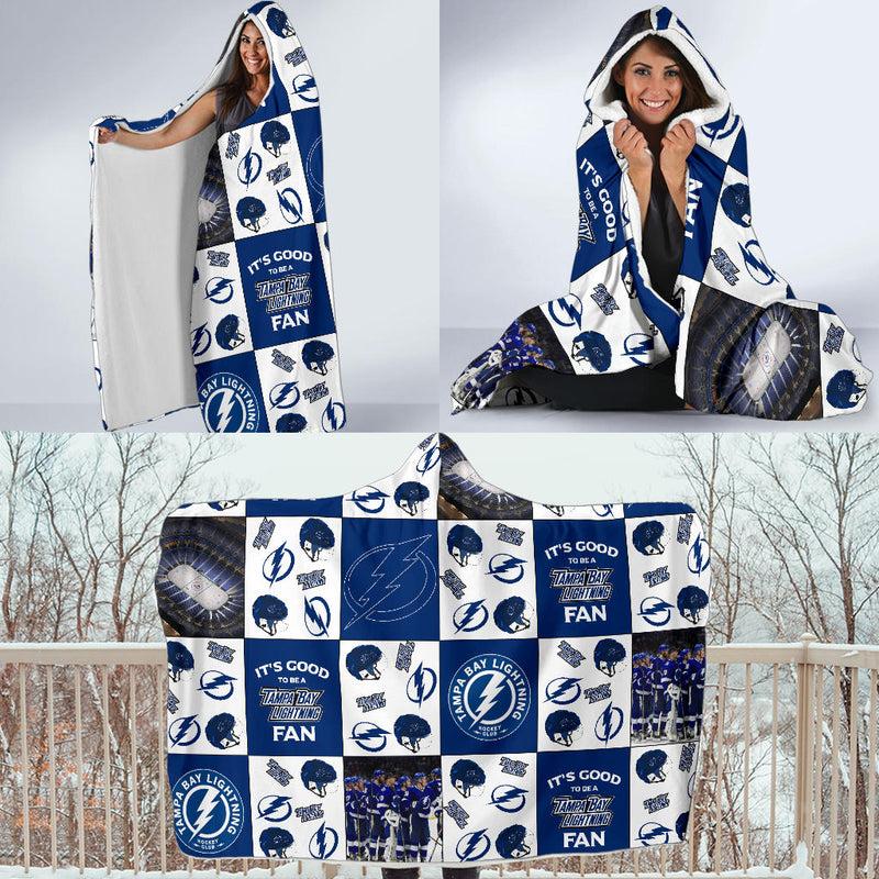 It's Good To Be A Tampa Bay Lightning Fan Hooded Blanket