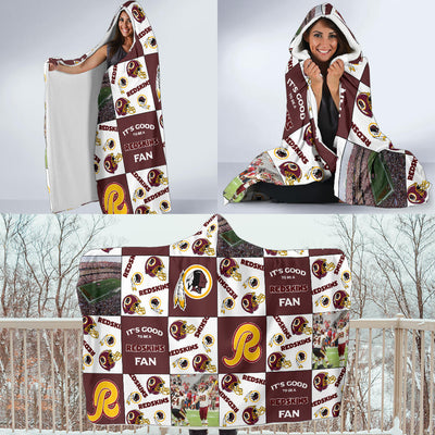 It's Good To Be A Washington Redskins Fan Hooded Blanket