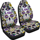 Party Skull LSU Tigers Car Seat Covers