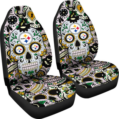 Party Skull Pittsburgh Steelers Car Seat Covers