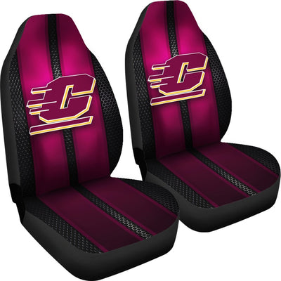 Incredible Line Pattern Central Michigan Chippewas Logo Car Seat Covers