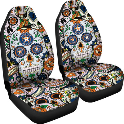 Party Skull Houston Astros Car Seat Covers