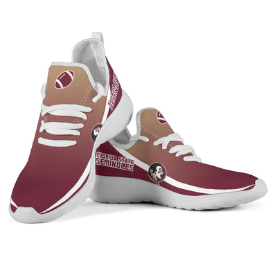 New Style Top Logo Florida State Seminoles Mesh Knit Sneakers