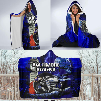 Pro Shop Baltimore Ravens Home Field Advantage Hooded Blanket