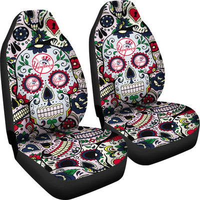 Party Skull New York Yankees Car Seat Covers