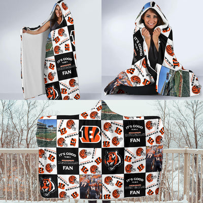 It's Good To Be A Cincinnati Bengals Fan Hooded Blanket