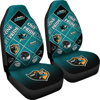 Colorful Pride Flag San Jose Sharks Car Seat Covers