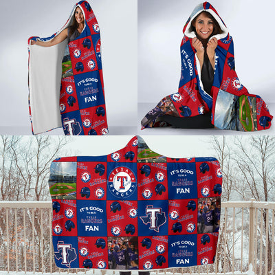 It's Good To Be A Texas Rangers Fan Hooded Blanket