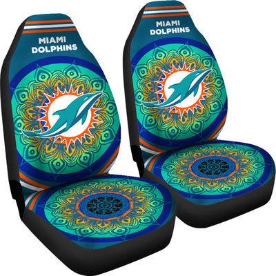 Unique Magical And Vibrant Miami Dolphins Car Seat Covers