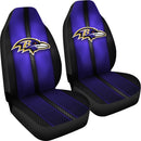 Incredible Line Pattern Baltimore Ravens Logo Car Seat Covers