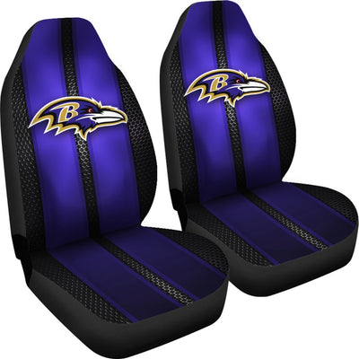 Incredible Line Pattern Baltimore Ravens Logo Car Seat Covers