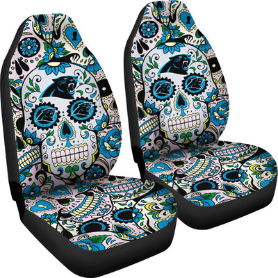 Party Skull Carolina Panthers Car Seat Covers