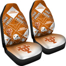 Colorful Pride Flag Texas Longhorns Car Seat Covers