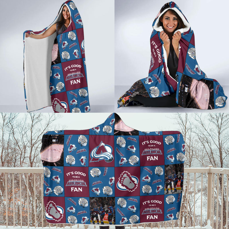 It's Good To Be A Colorado Avalanche Fan Hooded Blanket