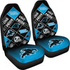 Colorful Pride Flag Carolina Panthers Car Seat Covers