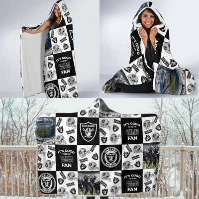 It's Good To Be An Oakland Raiders Fan Hooded Blanket