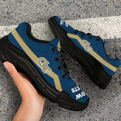 Edition Chunky Sneakers With Line Georgia Tech Yellow Jackets Shoes
