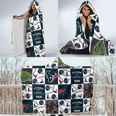 It's Good To Be A Houston Texans Fan Hooded Blanket