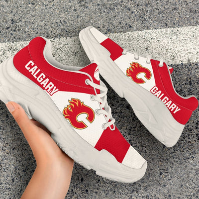 Colorful Logo Calgary Flames Chunky Sneakers
