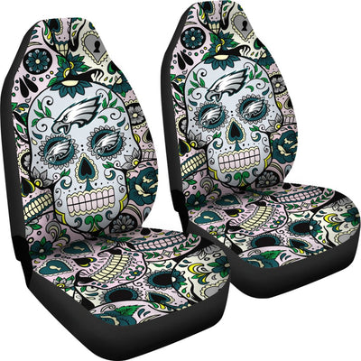 Party Skull Philadelphia Eagles Car Seat Covers