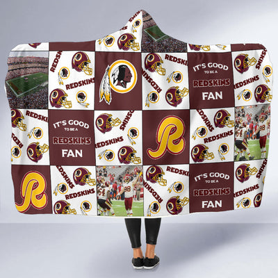 It's Good To Be A Washington Redskins Fan Hooded Blanket