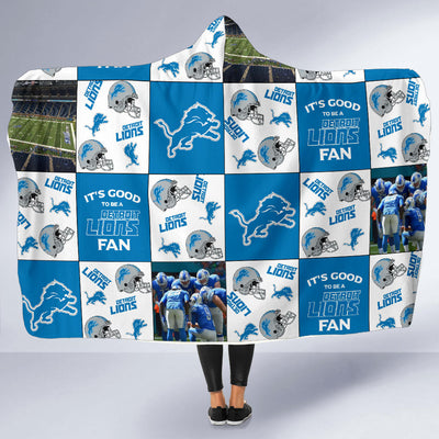 It's Good To Be A Detroit Lions Fan Hooded Blanket