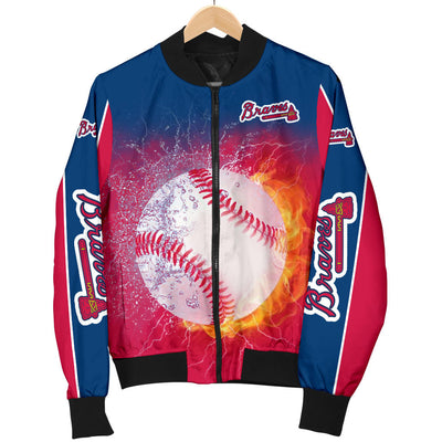 Playing Game With Atlanta Braves Jackets Shirt For Women