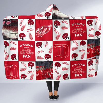 It's Good To Be A Detroit Red Wings Fan Hooded Blanket