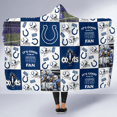 It's Good To Be An Indianapolis Colts Fan Hooded Blanket