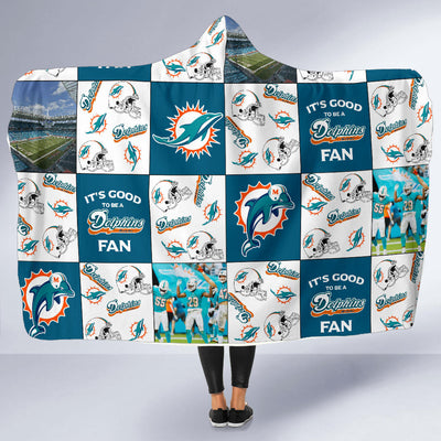 It's Good To Be A Miami Dolphins Fan Hooded Blanket