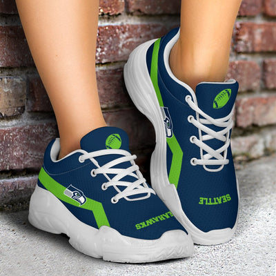 Edition Chunky Sneakers With Line Seattle Seahawks Shoes