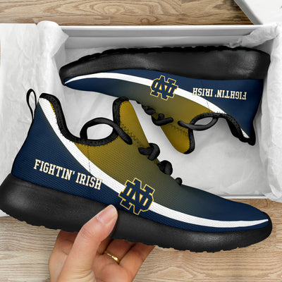 New Style Top Logo Notre Dame Fighting Irish Mesh Knit Sneakers