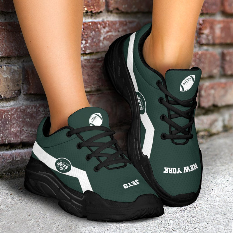Edition Chunky Sneakers With Line New York Jets Shoes