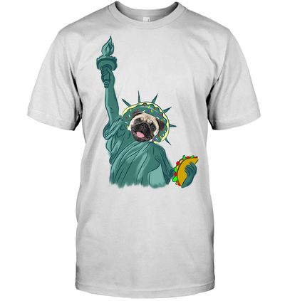 Independence Day With A Donut Pug T Shirts V1
