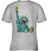 Independence Day With A Donut Pug T Shirts V2