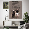 Sweet Destiny Couple Riding Horse Love Forever Together Custom Canvas Print